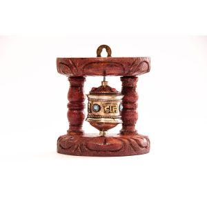 RUEDA DE ORACIÓN  "OM MANE PADME HUM" 9 Cm