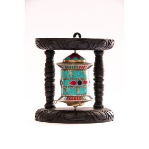 RUEDA DE ORACIÓN  "OM MANE PADME HUM" 14.5 Cm
