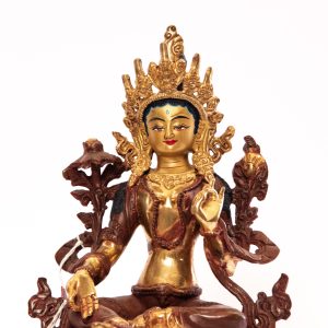 Estatue de Tara Verde pintado con agua de oro 22 cm