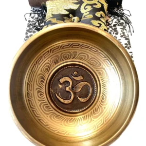 Cuenco 13 Cm Hindu OM Con Caja, Cojin Y Palito