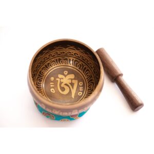 Cuenco 8.5 cm Tibetano Om Con Cojin Y Palito
