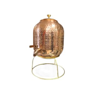 Jarros De Cobre Dispensador De Agua Con Atril 8 Litro