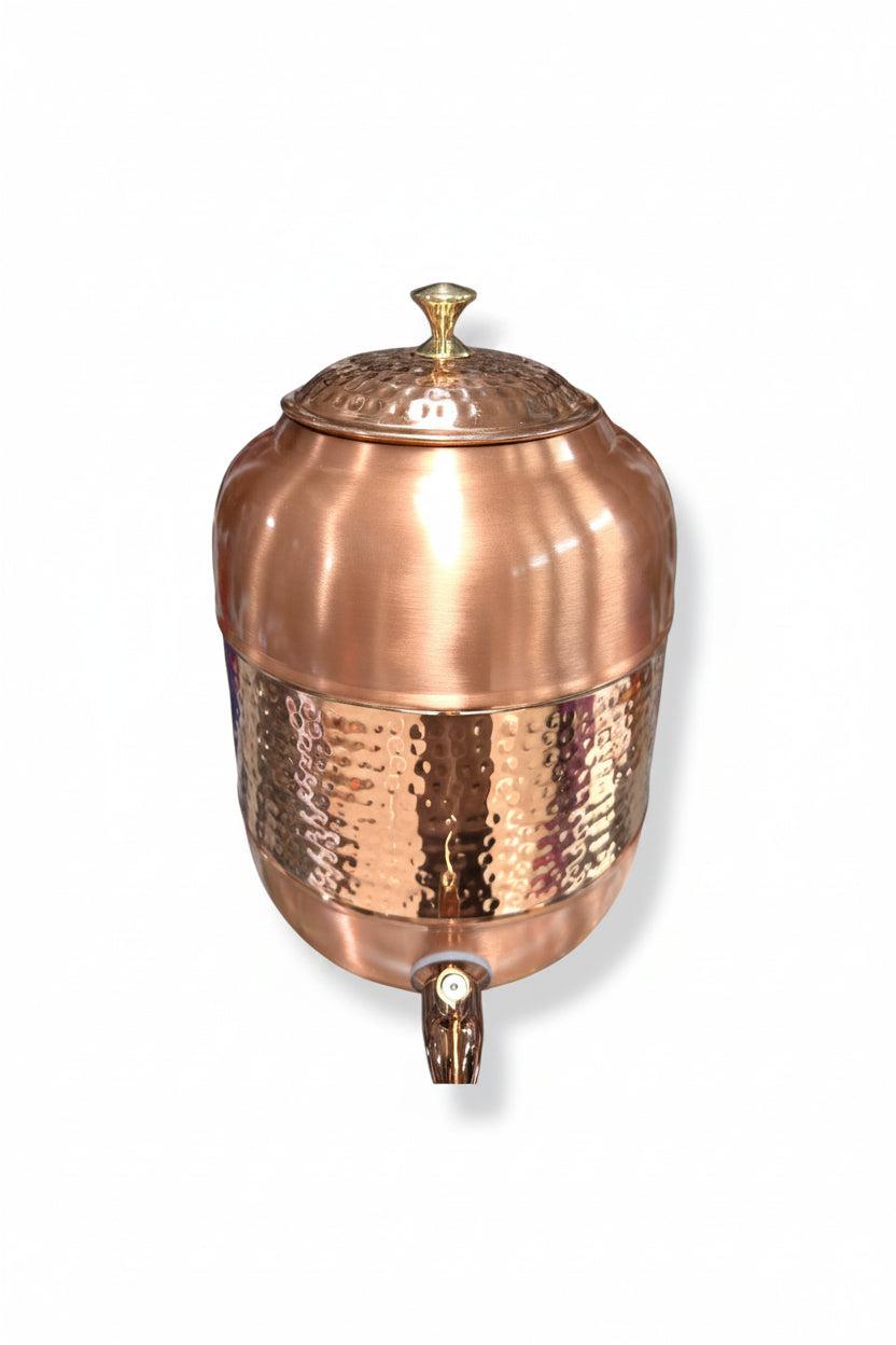 Jarros De Cobre Dispensador De Agua Con Atril 8 Litro - Imagen 2