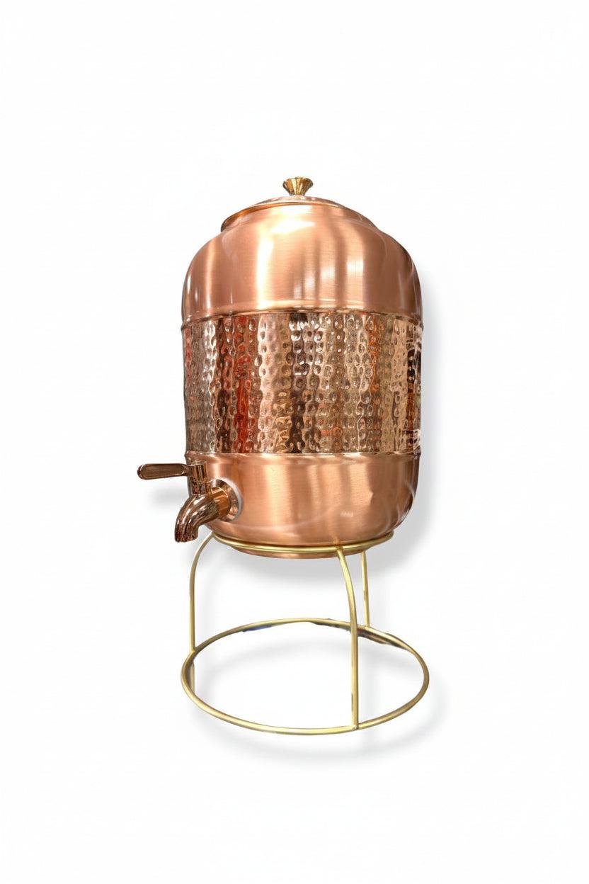 Jarros De Cobre Dispensador De Agua Con Atril 8 Litro - Imagen 3