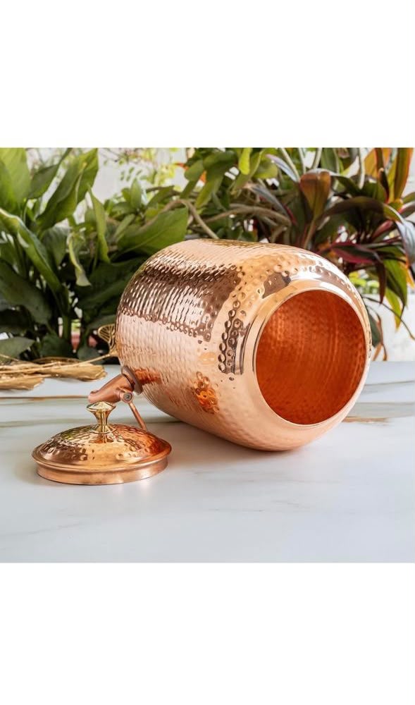 Jarros De Cobre Dispensador De Agua Con Atril 8 Litro - Imagen 4