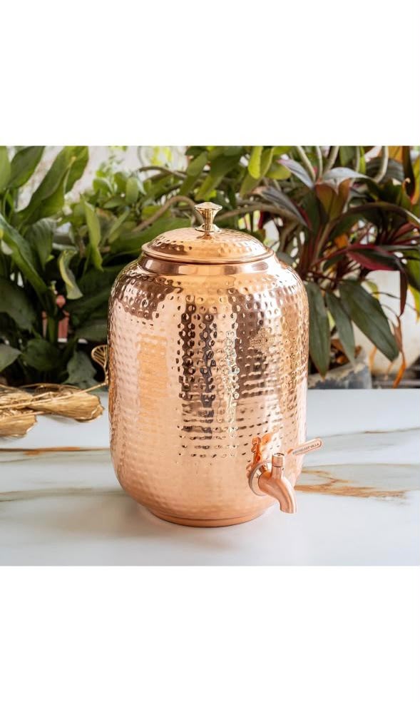 Jarros De Cobre Dispensador De Agua Con Atril 8 Litro - Imagen 3